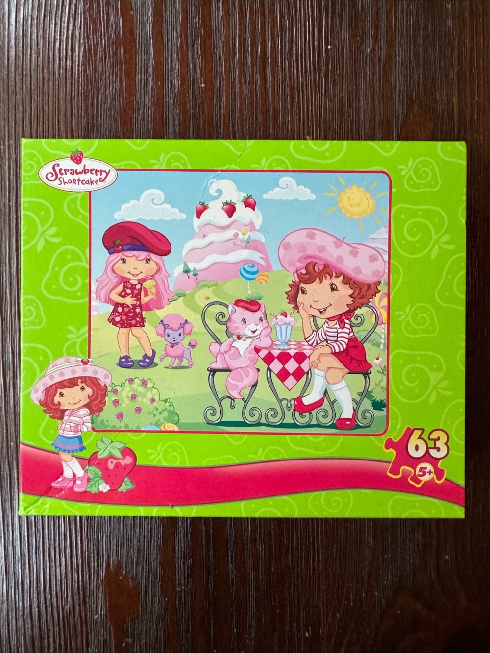 Strawberry Shortcake "Ice Cream Parlor" 63 piece puzzle NWT Mega RoseArt Y2K